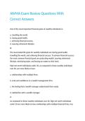 AWMA Exam Review Questions With Correct Answers