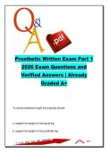Prosthetic Written Exam Part 1 Questions &lpar;600&plus;&rpar; &vert; AK & BK Prosthetics&comma; Alignment&comma; Gait&comma; Biomechanics &vert; Rehabilitation