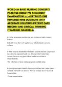 WGU D439 BASIC NURSING CONCEPTS PRACTICE OBJECTIVE ASSESSMENT EXAMINATION 2026 DETAILED ONE HUNDRED NINE QUESTIONS WITH ACCURATE SOLUTIONS PATIENT CARE INSIGHTS AND CRITICAL THINKING STRATEGIES GRADED A&plus;
