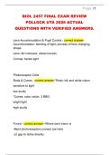 BIOL 2457 FINAL EXAM REVIEW  POLLOCK UTA 2026 ACTUAL  QUESTIONS WITH VERIFIED ANSWERS&period;
