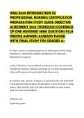 WGU D439 INTRODUCTION TO PROFESSIONAL NURSING CERTIFICATION PREPARATION STUDY GUIDE OBJECTIVE ASSESSMENT 2026 THOROUGH COVERAGE OF ONE HUNDRED NINE QUESTIONS PLUS PRECISE ANSWERS ALREADY PASSED WITH FINAL STUDY TIPS GRADED A&plus;