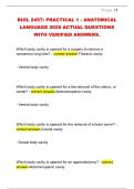 BIOL 2457&colon; PRACTICAL 1 - ANATOMICAL  LANGUAGE 2026 ACTUAL QUESTIONS  WITH VERIFIED ANSWERS&period; 
