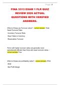 FINA 3313 EXAM 1 FLR QUIZ  REVIEW 2026 ACTUAL  QUESTIONS WITH VERIFIED  ANSWERS&period; 