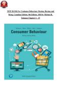 Consumer Behaviour&colon; Buying&comma; Having&comma; and Being &lpar;Michael R&period; Solomon 9th Canadian Edition&comma; 2024&rpar; Chapters 1&ndash;15 &ndash; Test Bank Practice Questions and Exam Preparation Material