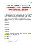 FINA 3313 EXAM 2&colon; QUIZZES &  HWPM 2026 ACTUAL QUESTIONS  WITH VERIFIED ANSWERS&period;FINA 3313 EXAM 2&colon; QUIZZES &  HWPM 2026 ACTUAL QUESTIONS  WITH VERIFIED ANSWERS&period;FINA 3313 EXAM 2&colon; QUIZZES &  HWPM 2026 ACTUAL QUESTIONS  WITH VERIFIED ANSWERS&period;