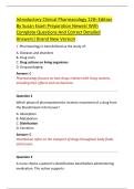 Introductory Clinical Pharmacology 12th Edition  By Susan Exam Preparation Newest With  Complete Questions And Correct Detailed  Answers&vert; Brand New Version 
