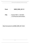 NSE6&lowbar;SDW&lowbar;AD-7&period;6 NSE 6 - SD-WAN 7&period;6 Enterprise Administrator PDF Dumps