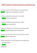 EMT Practice Test 2026 Actual Newest Questions and Correct Answers &lpar;Latest 2026 &sol; 2027 Update&rpar; &lpar;Verified Answers by Expert&rpar;