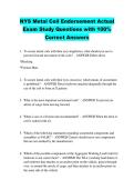 NYS Metal Coil Endorsement Actual  Exam Study Questions with 100&percnt;  Correct Answers