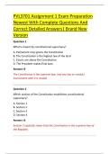 PVL3701 Assignment 1 Exam Preparation  Newest With Complete Questions And  Correct Detailed Answers&vert; Brand New  Version 