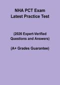 NHA PCT Latest Practice Test Questions and Answers 2026 &vert; Certified Patient Care Technician Guide