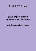 NHA PCT Exam Questions and Answers 2026 &vert; Certified Patient Care Technician Practice Guide