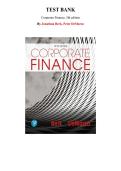 Test Bank &mdash; Corporate Finance&comma; 5th edition &mdash; by Jonathan Berk & Peter DeMarzo &mdash; Latest Update &lpar;Ch&period; 1-31&rpar;