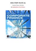 Solution Manual for Corporate Finance&comma; 6th edition by Jonathan Berk&comma; Peter DeMarzo&comma; Chapter 1-31 &vert; All Chapters