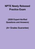 NPTE Newly Released Practice Exam Questions and Answers 2026 &vert; Physical Therapist Study & Test Guide