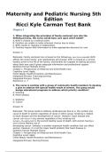 Test Bank Maternity and Pediatric Nursing 5th Edition Ricci Kyle Carman ISBN 9781975139766 A&plus;