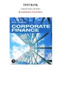Corporate Finance&comma; 6th edition &mdash; Jonathan Berk & Peter DeMarzo &mdash; Complete Test Bank &lpar;Ch&period; 1-31&rpar;