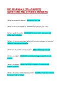 MIC 205 EXAM 4 &lpar;ASU-DAYDIFF&rpar; QUESTIONS AND VERIFIED ANSWERS