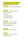 SCMT 465 Exam 1- Part1 Actual Questions and Answers 2026&period;docx