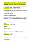 Information Security Awareness Exam Questions With 100- Verified Answers&period;docx