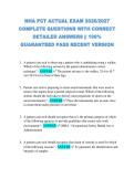 NHA PCT ACTUAL EXAM 2026&sol;2027  COMPLETE QUESTIONS WITH CORRECT  DETAILED ANSWERS &vert;&vert; 100&percnt;  GUARANTEED PASS RECENT VERSION 