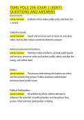 TAMU POLS 206 EXAM 1 &lpar;KENT&rpar; QUESTIONS AND ANSWERS&period;docx