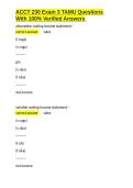 ACCT 230 Exam 3 TAMU Questions With 100- Verified Answers&period;docx