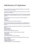 D336 Business of IT Applications Questions and Answers Graded A&plus;