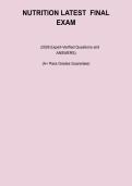 Nutrition Final Exam 2026 &ndash; Study Guide with Questions & Answers