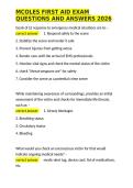 MCOLES FIRST AID EXAM QUESTIONS AND ANSWERS 2026&period;docx