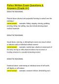 Police Written Exam Questions & Answers &lpar;Grade A&plus;&rpar;&period;docx