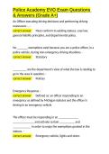 Police Academy EVO Exam Questions & Answers &lpar;Grade A&plus;&rpar;&period;docx