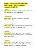 Crimes Against Persons &lpar;MCOLES Objectives&rpar; Exam Questions & Answers &lpar;Grade A&plus;&rpar;&period;docx