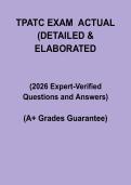 TPATC Exam 2025 Actual Exam Questions and Answers &vert; Complete Certification Study Guide