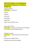 MCOLES Module 1 &lpar;investigation&rpar; Final Exam Questions & Answers &lpar;Grade A&plus;&rpar;&period;docx