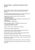 MIE 480 EXAM 1-3 VERIFIED ACCURATE STUDY GUIDE