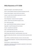 WGU Business of IT D336&period; Questions and Answers Full Semester