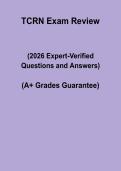 TCRN Exam Review Questions and Answers 2026 &vert; Trauma Certified Registered Nurse Study & Test Guide