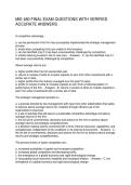 MIE 480 FINAL EXAM QUESTIONS WITH VERIFIED ACCURATE ANSWERS