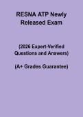 RESNA ATP Newly Released Exam Questions and Answers 2026 &vert; Assistive Technology Professional Guide