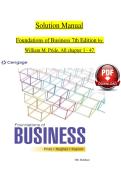 Solution Manual for Foundations of Business&comma; 7th Edition by William M&period; Pride