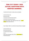 FINA 3317 EXAM 1 2026  ACTUAL QUESTIONS WITH  VERIFIED ANSWERS&period;