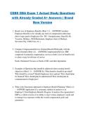 CEBS GBA Exam 1 Actual Study Questions  with Already Graded A&plus; Answers &vert; Brand  New Version