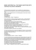 MN551 MIDTERM FULL TEST BANK QUESTIONS WITH VERIFIED ACCURATE ANSWERS