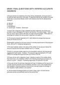 MN551 FINAL QUESTIONS WITH VERIFIED ACCURATE  ANSWERS
