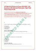 ATI Med-Surg Endocrine Exam 2025&sol;2026 &vert; 350 Questions & Italicized Rationales &vert; High-Yield Prep & Mastery Study Guide bundle