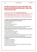 ATI Med-Surg Endocrine Exam 2025&sol;2026 &vert; 350 Questions & Italicized Rationales &vert; High-Yield Prep & Mastery Study Guide