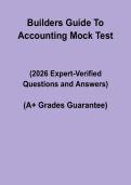 Builders Guide To Accounting Mock Test Questions and Answers 2026 &vert; Accounting Practice & Study Guide