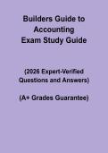 Builders Guide to Accounting Exam Study Guide Questions and Answers 2026 &vert; Accounting Practice & Prep