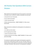 AIC Practice Test Questions With Correct Answers